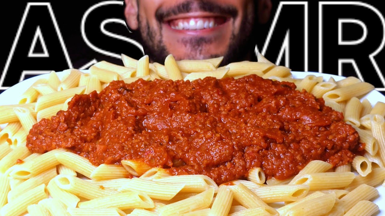 ASMR PENNE BOLOGNESE PASTA (EATING SOUNDS) NO TALKING MUKBANG