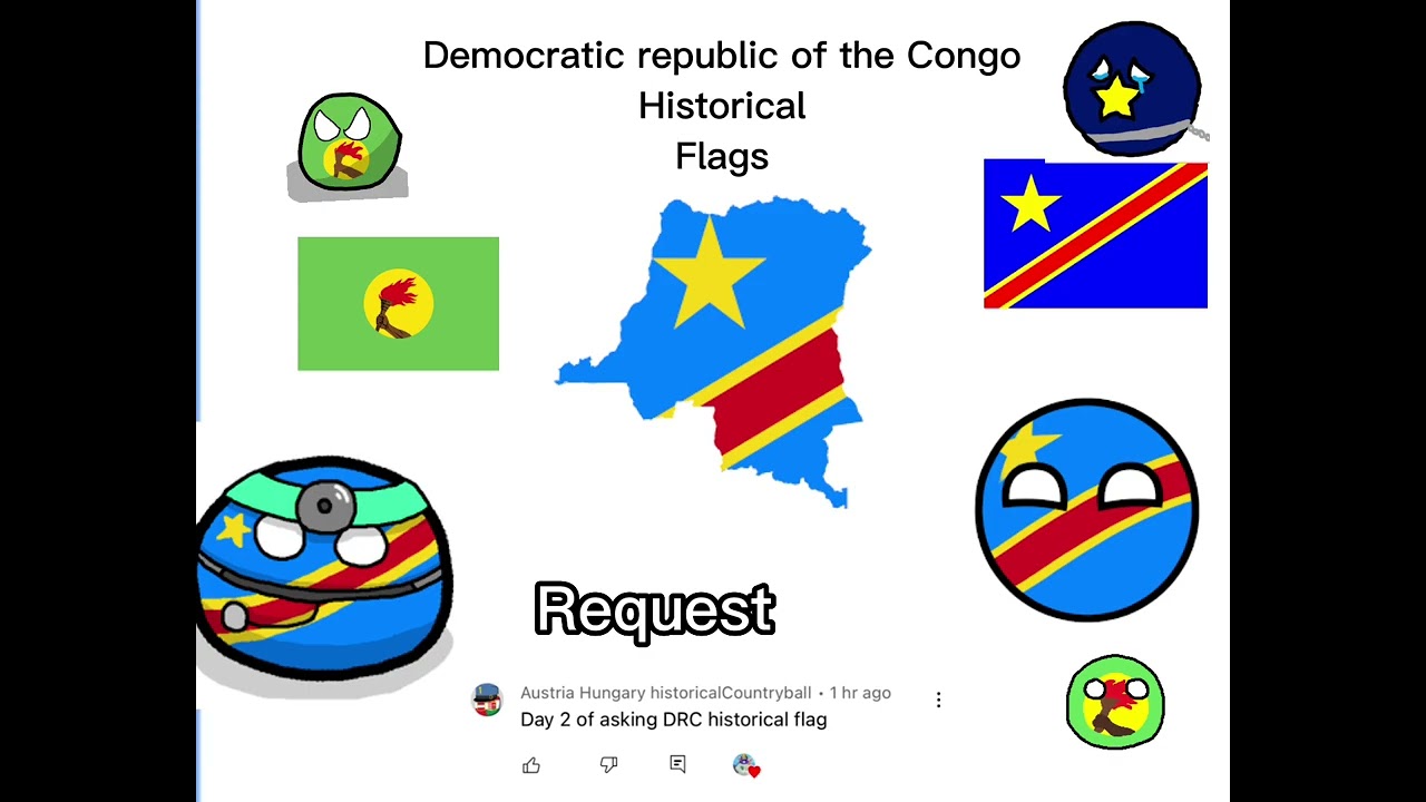 Democratic republic of the Congo historical flags