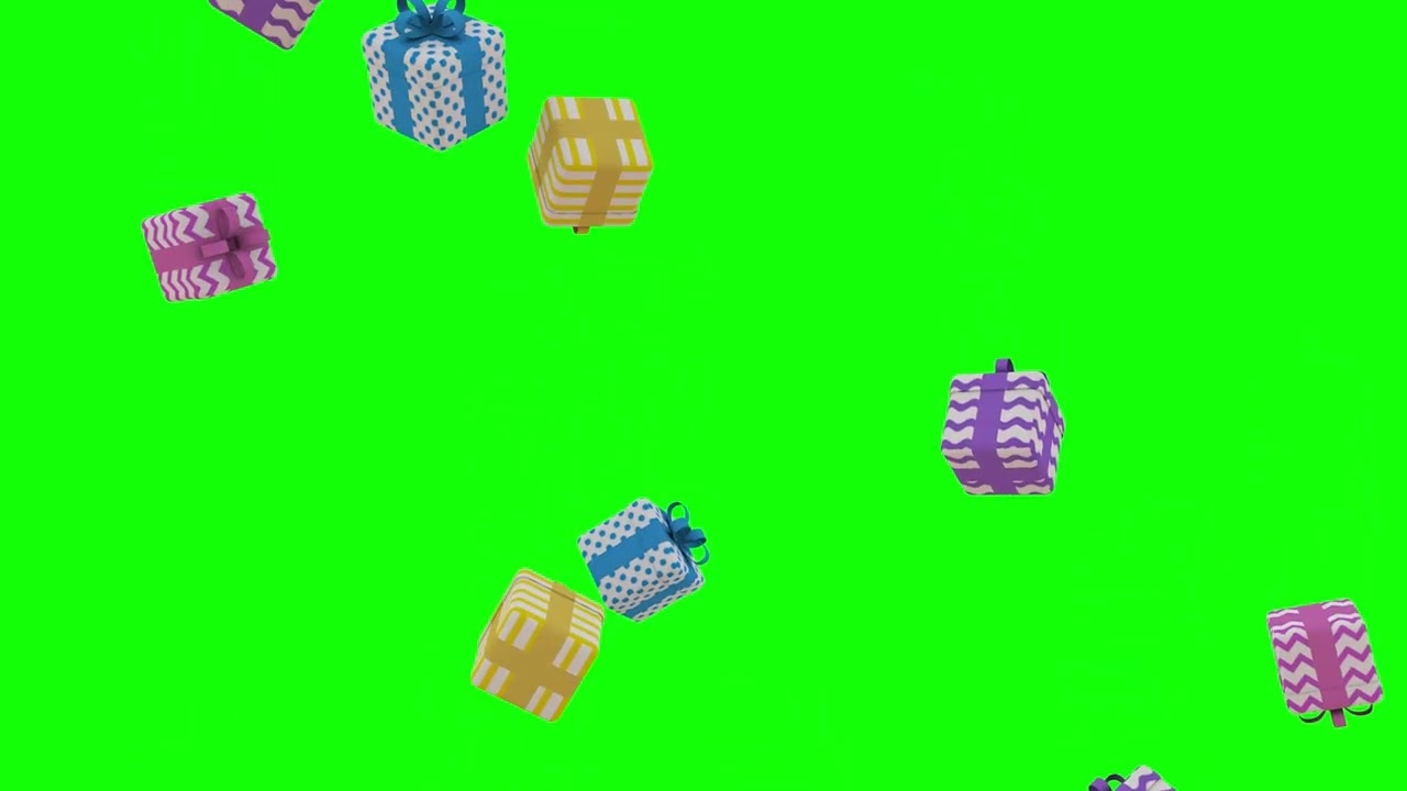 Gift box green screen