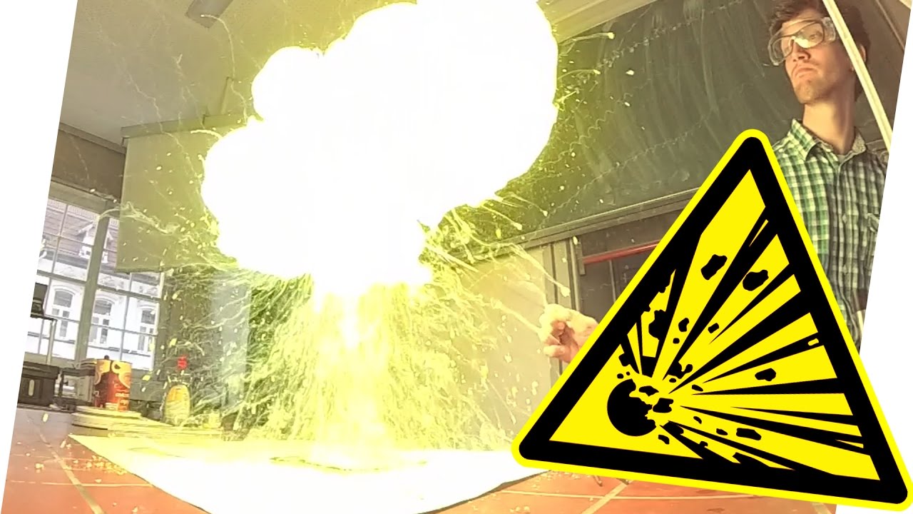 Zink + Schwefel = explosive Reaktion zu Zinksulfid | Chemie Experiment