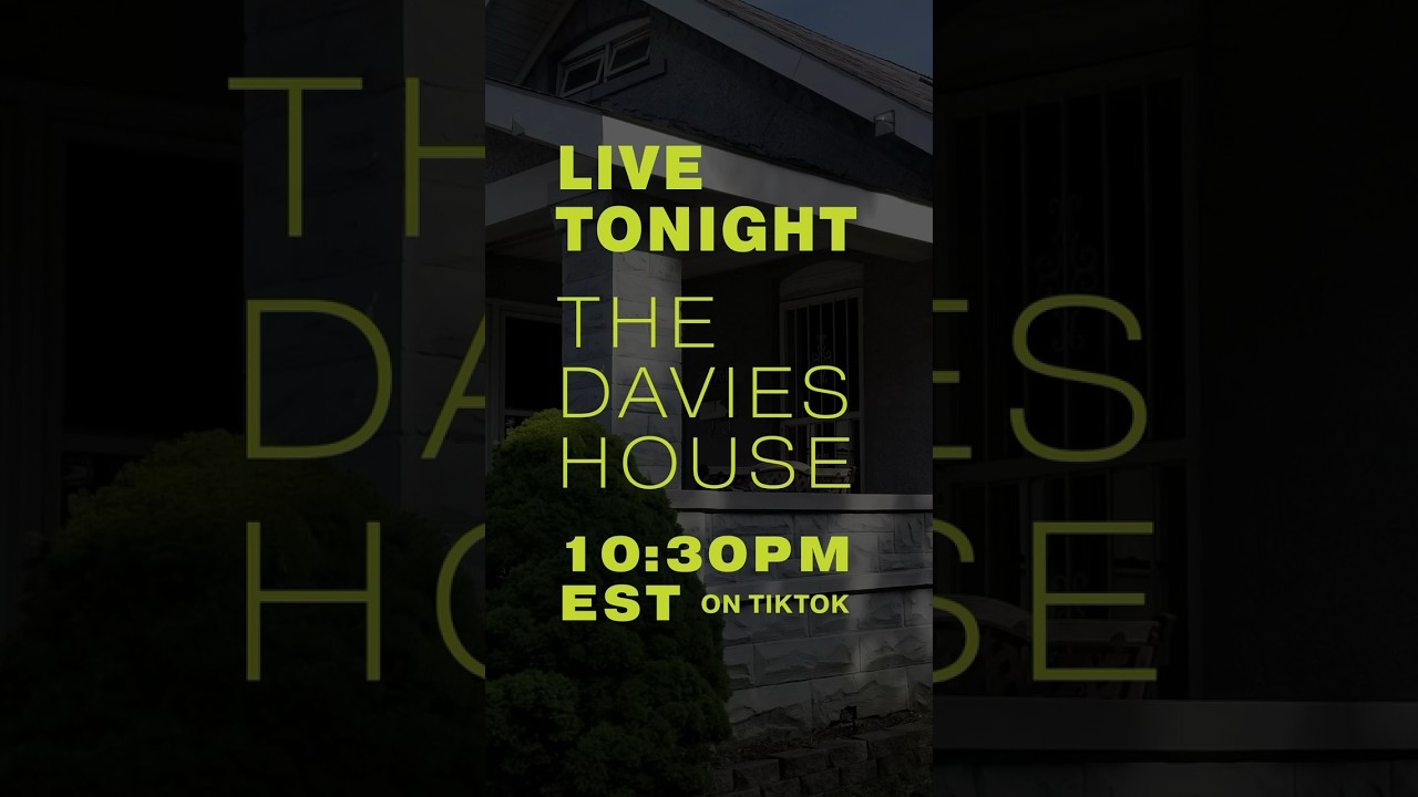 Join the Paranormal Investigation of the Davies House tonight at 10:30pm EST on TikTok. Link in bio.