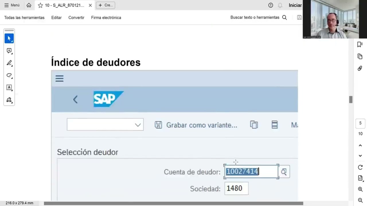 S_ALR_87012179 - Indice de Deudores en SAP S/4HANA
