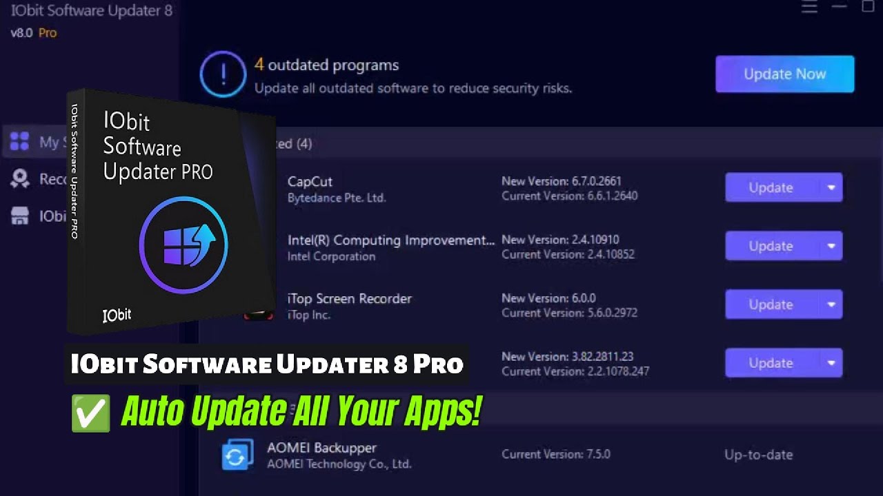IObit Software Updater 8 Pro &ndash; Keep All Your Software Up-to-Date Automatically!