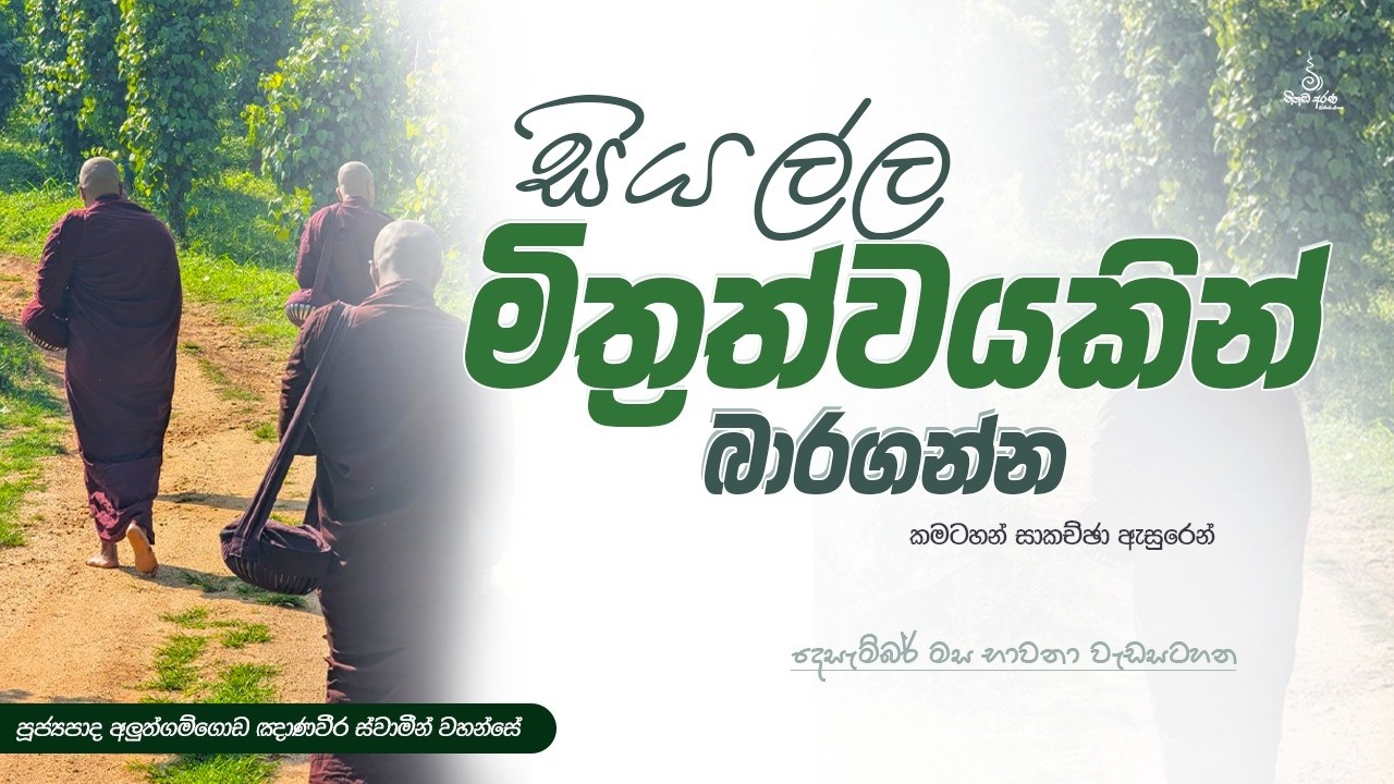සියල්ල මිත්‍රත්වයකින් බාරගන්න - Ven Aluthgamgoda Gnanaweera Thero | නිහඬ අරණ