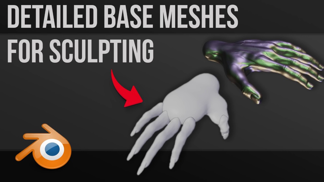 Detailed Base Meshes for Sculpting Using Metaballs and Booleans