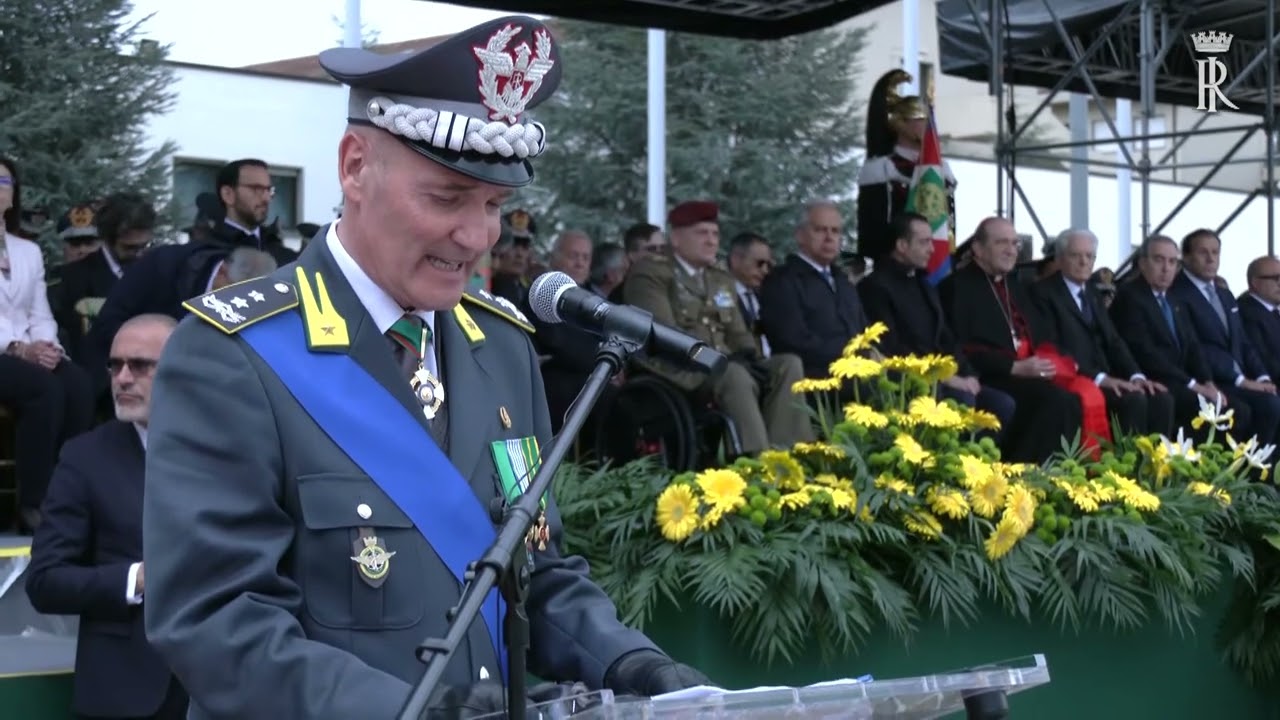Mattarella al giuramento degli Allievi Marescialli del 94° Corso della Guardia di Finanza (29.04.23)