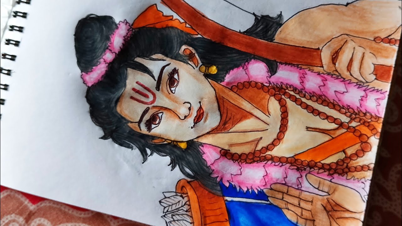 Shri Ram Drawing with Pencil Colour\Beautiful Ram ji Drawing in Anime style\Easy and step by step ||