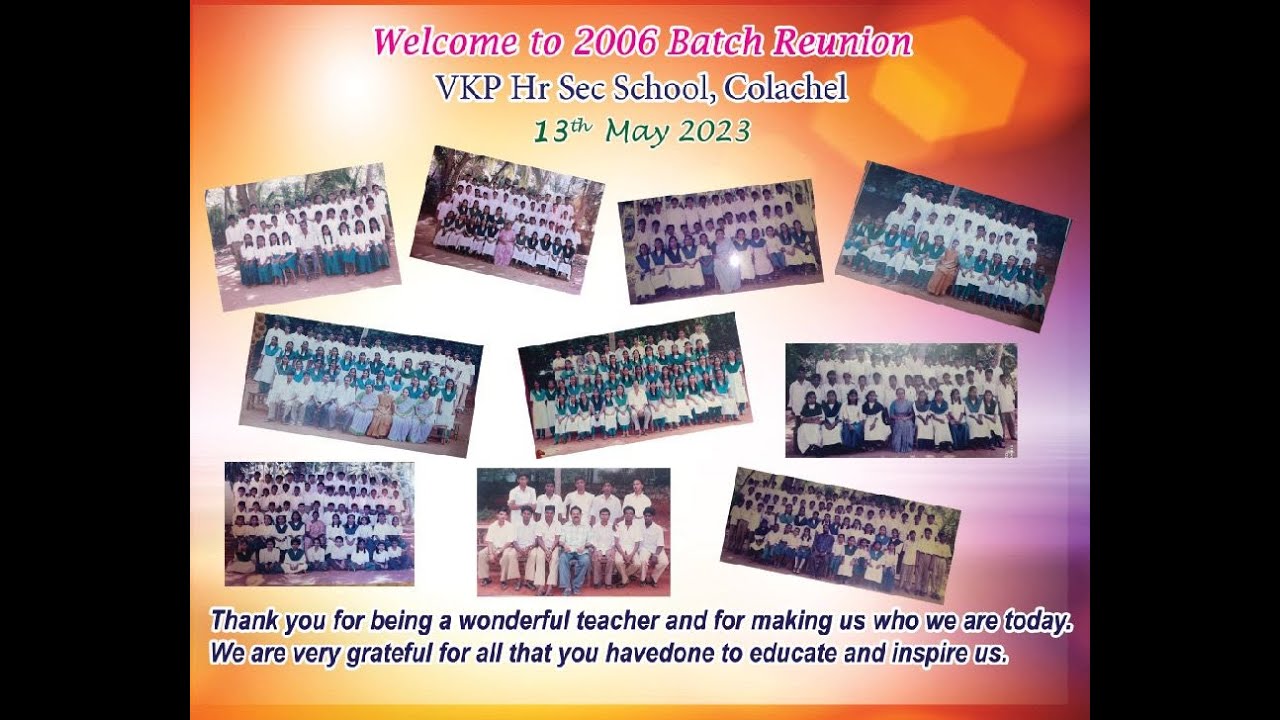 VKP Hr Sec SCHOOL,  COLACHEL,2006 BATCH REUNION - 13-MAY-2023