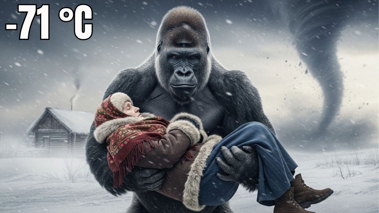 At −71°C, Her Strength Was Fading—But a Gorilla Refused to Walk Away | DIGITAL CREATION...........