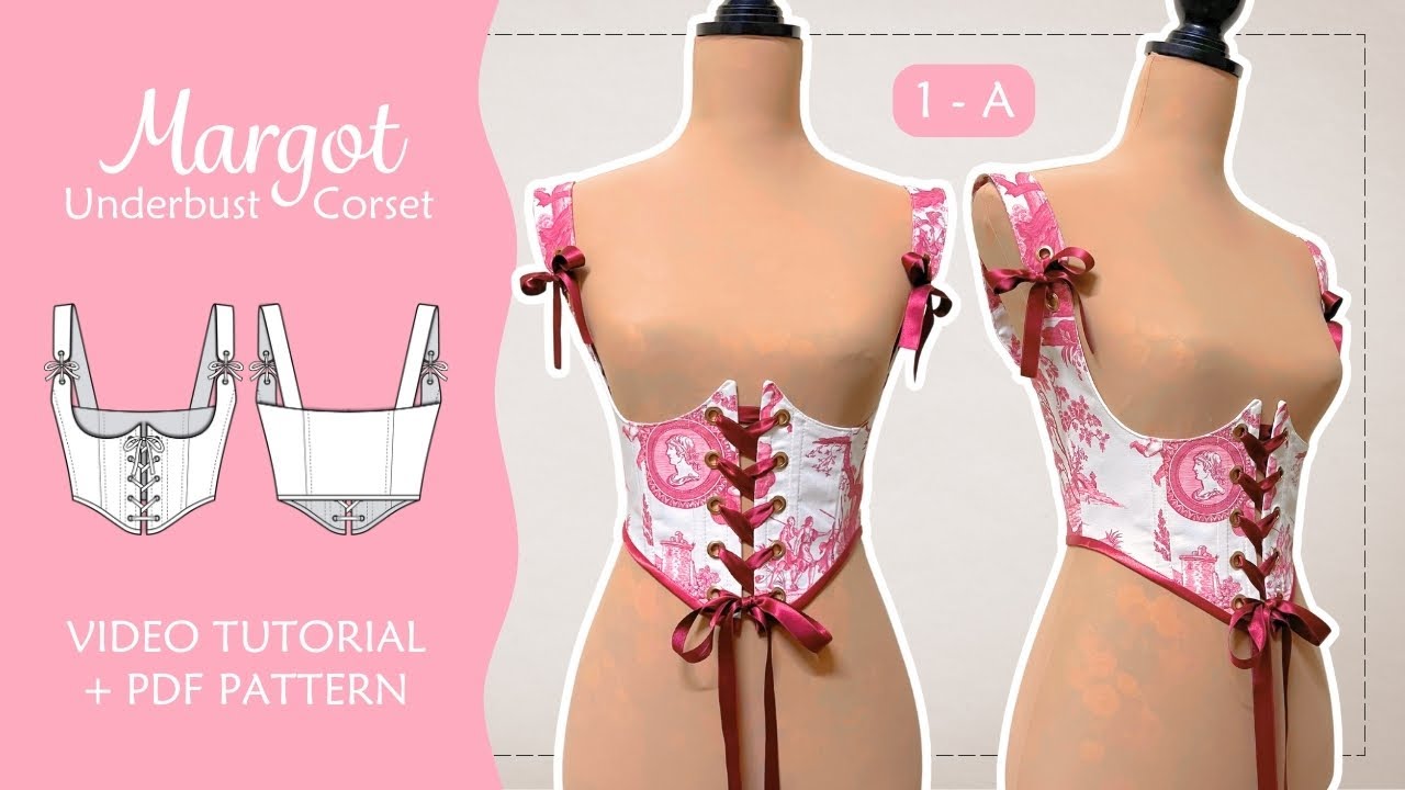 Самоучитель по пошиву корсета с заниженной грудью + PDF выкройка | Марго Вариант 1-A