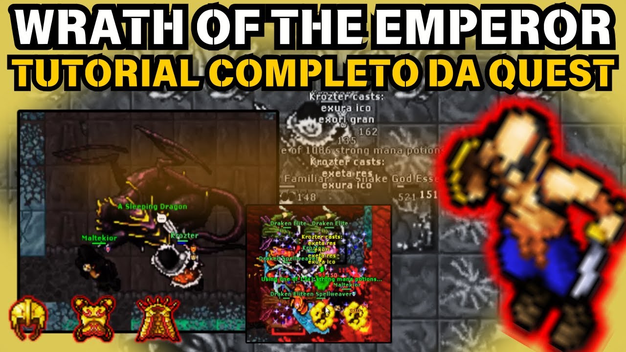 Tibia: Wrath of The Emperor Quest Completa (WOTE), Tutorial Acesso aos Drakens [2025]