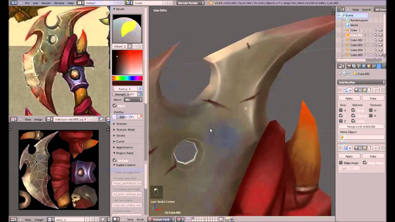 Hand Painted Textures in Blender part4