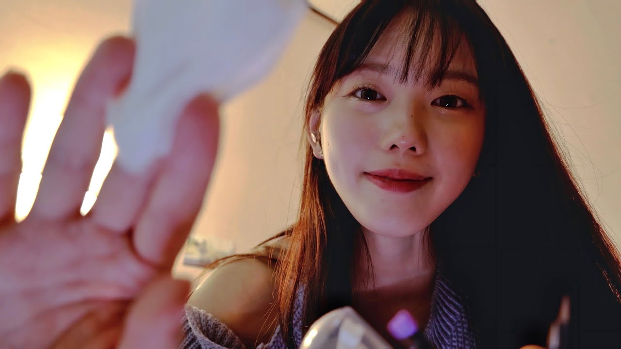 ASMR Korean Давай сделаем тебе завивку ресниц, мой друг, RP