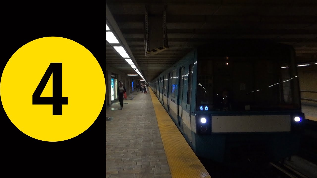 Yellow Line from Longueuil–Université-de-Sherbrooke to Berri-UQAM - Montreal Metro Full Journey