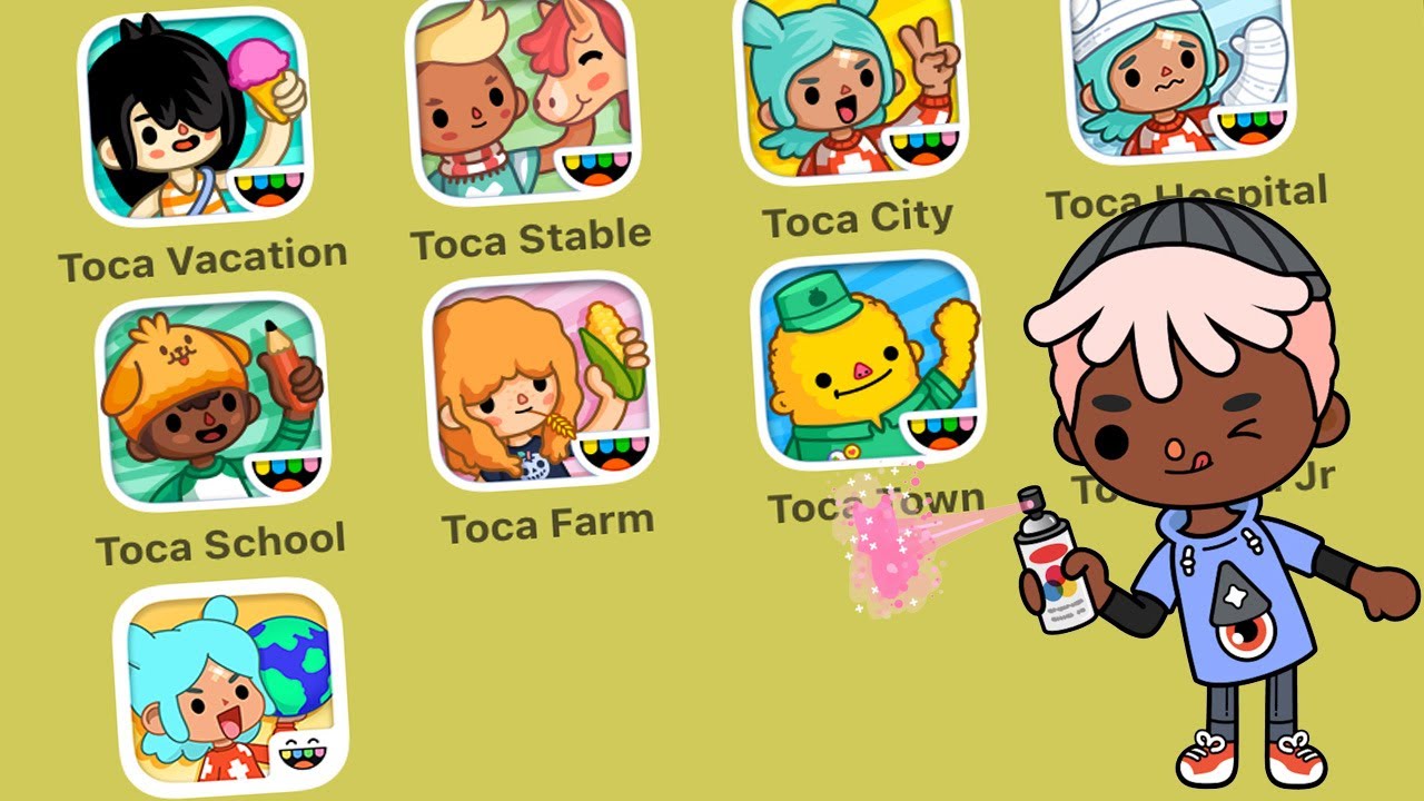 Отпуск в Toca Boca, конюшня Toca Life, город Toca Life, больница, школа, ферма, городок, Toca Jun...
