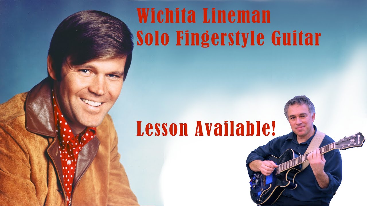 Wichita Lineman - Glen Campbell - fingerstyle guitar - Jake Reichbart - lesson available!