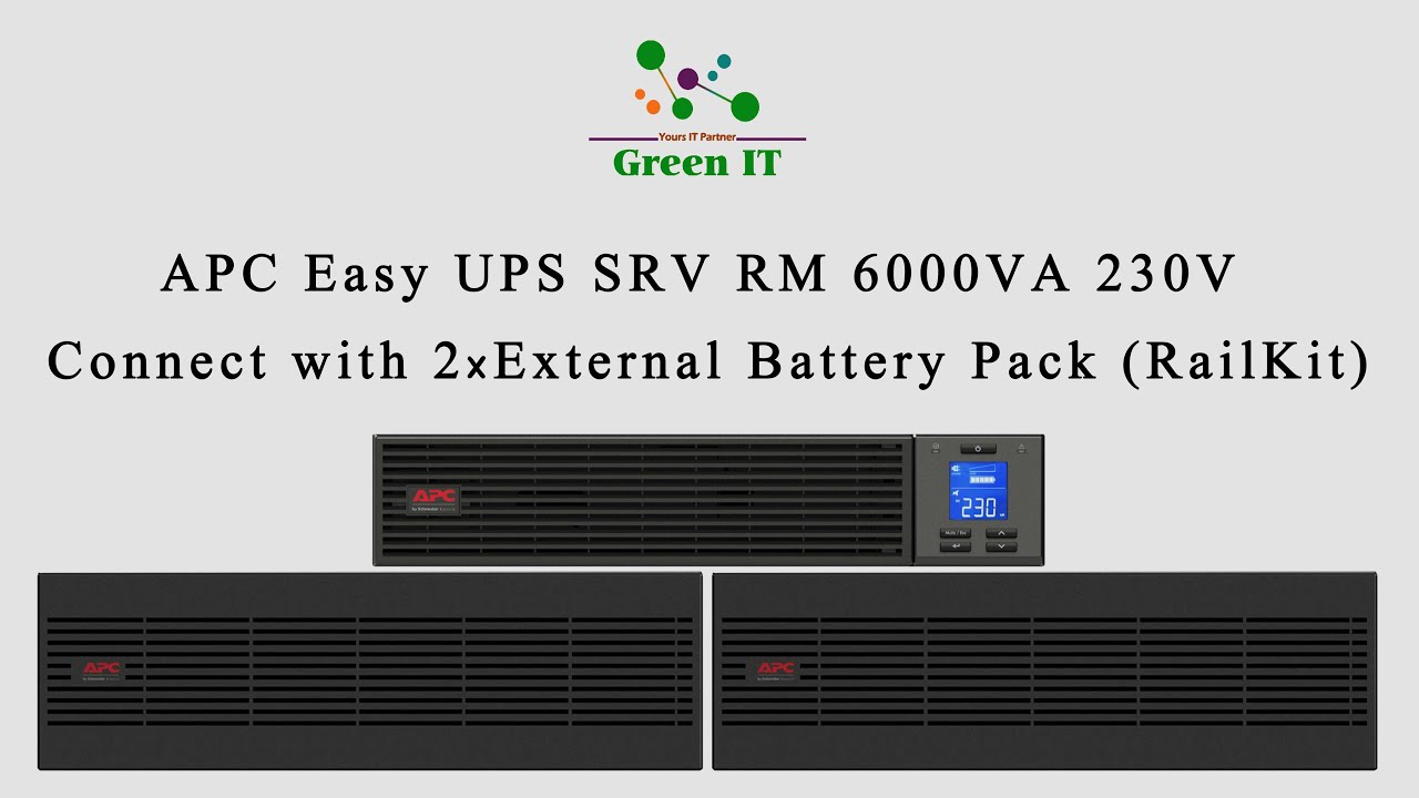 APC Easy UPS SRV RM 6000VA 230V connect with 2xExternal Battery Pack