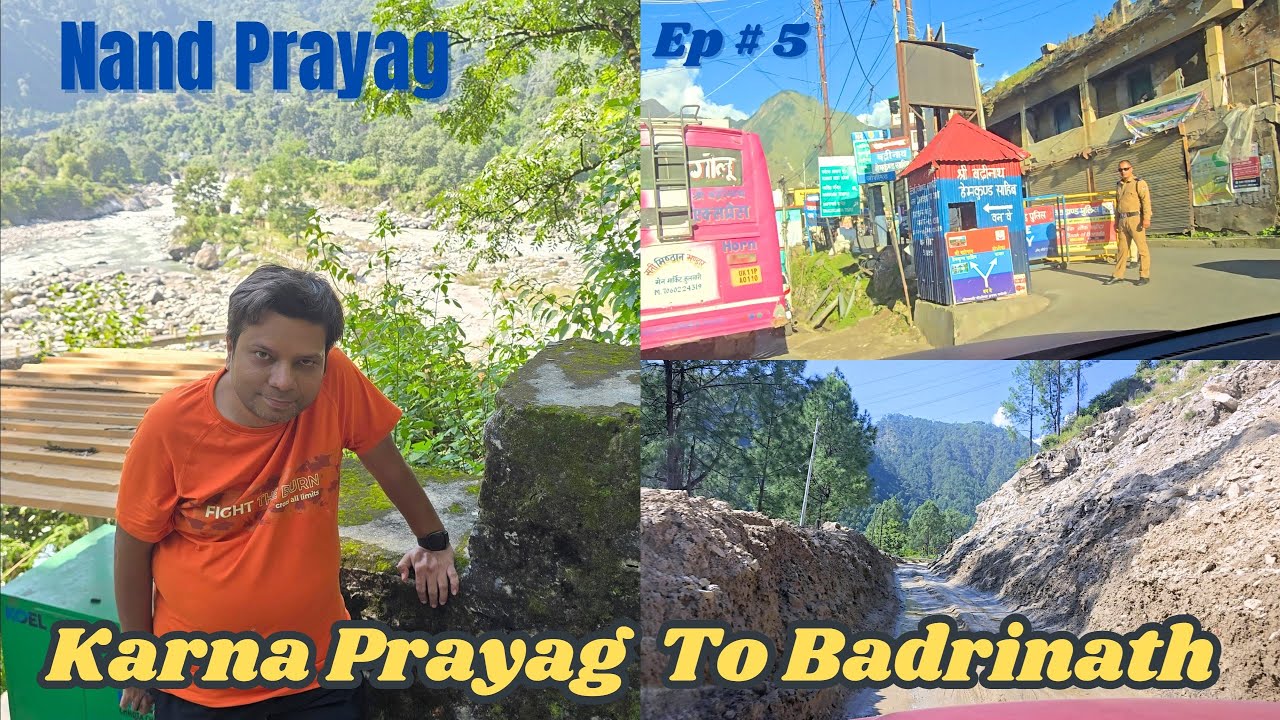 Badrinath Road Trip Ep 5 | Karnaprayag to Badrinath Dham 🚗 Nandprayag, Joshimath & Narsingh Mandir