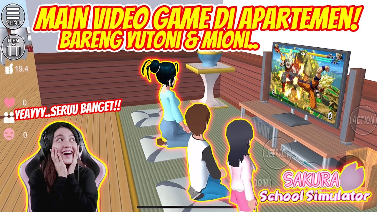 MAIN DI APARTEMEN MEWAH BARENG YUTONI & MIONI!! SERUU BANGET!! SAKURA SCHOOL SIMULATOR - PART 45