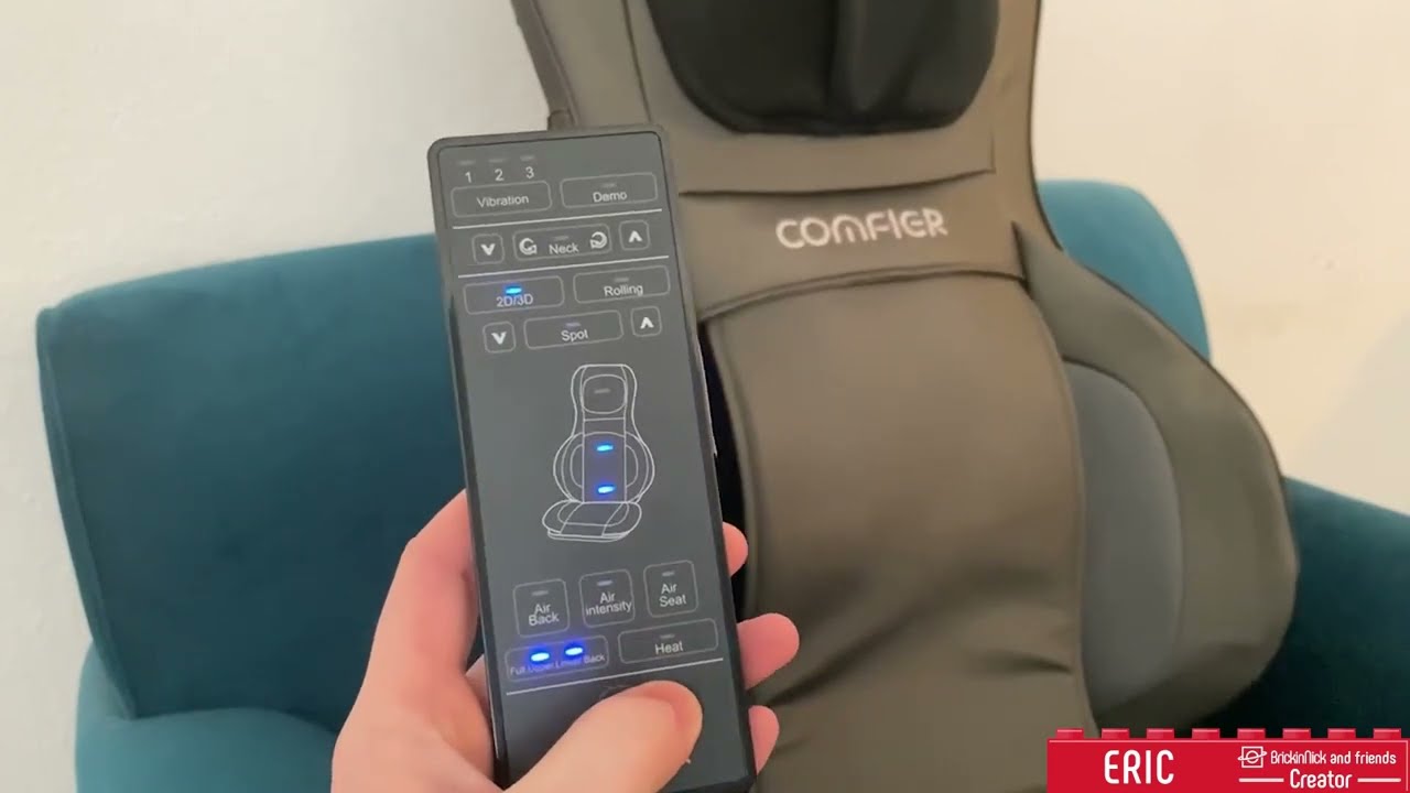 Обзор массажного кресла COMFIER Shiatsu Neck Back Massager с подогревом, 2D- и 3D-разминающей нак...
