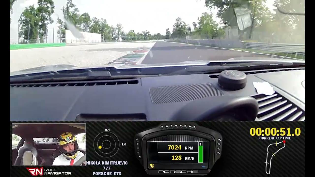 Monza 1:58.449 PORSCHE  GT3 first time