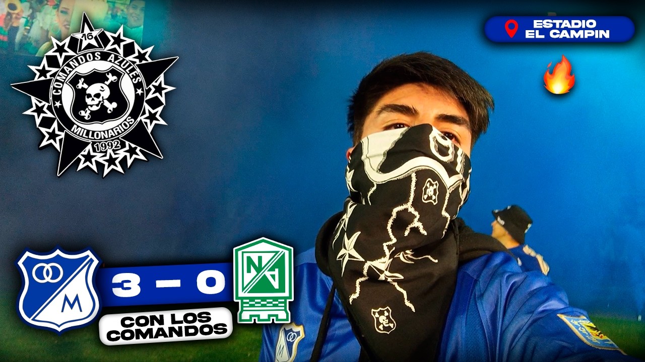 💙🔥DESDE COMANDOS AZULES MILLONARIOS VS NACIONAL 3-0 LIGA BETPLAY 2026 REACCIÓN TRIBUNA GOLES SALIDA