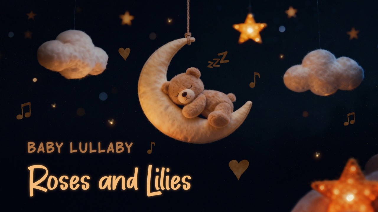 Roses and Lilies 🌼 Brahms Lullaby with Mommy Voice 🎵 Made for Tiny Ears 🤎