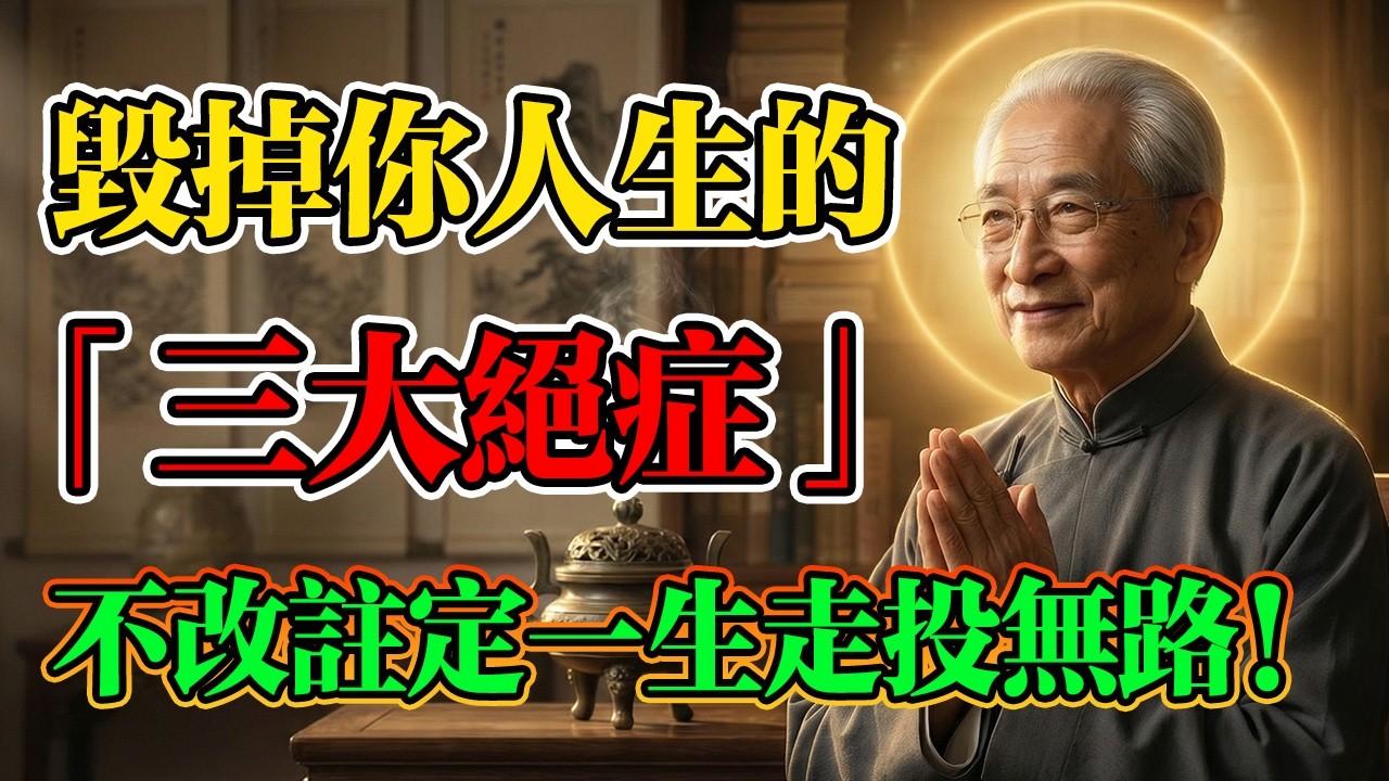南懷瑾：正在悄悄毀掉你人生的「三大陋習」，只中一個將會事事不順！三個全中註定一生走投無路！#南懷瑾 #佛學智慧 #轉運改命 #因果業力 #修行法門 #佛學 #佛法 #正能量
