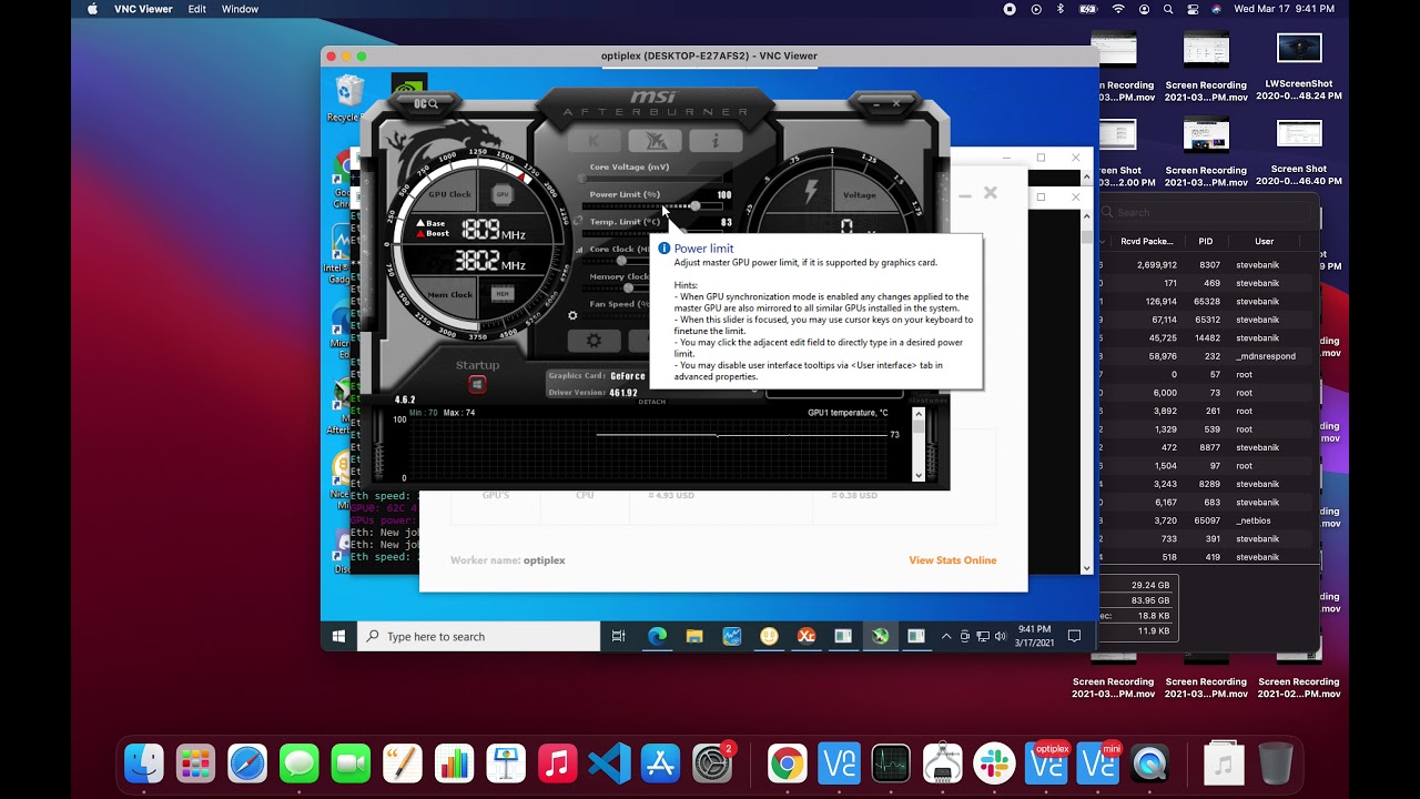 MSI Settings for GeForce GTX 1080 8GB