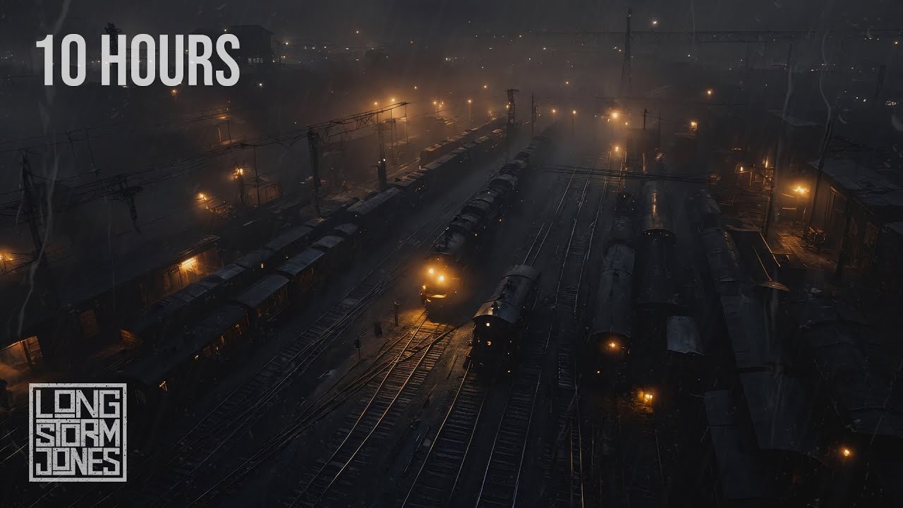 Moody Tracks | A Rainy Night Soundscape to calm your noisy mind | RELAX | STUDY | SLEEP | 10 HOURS
