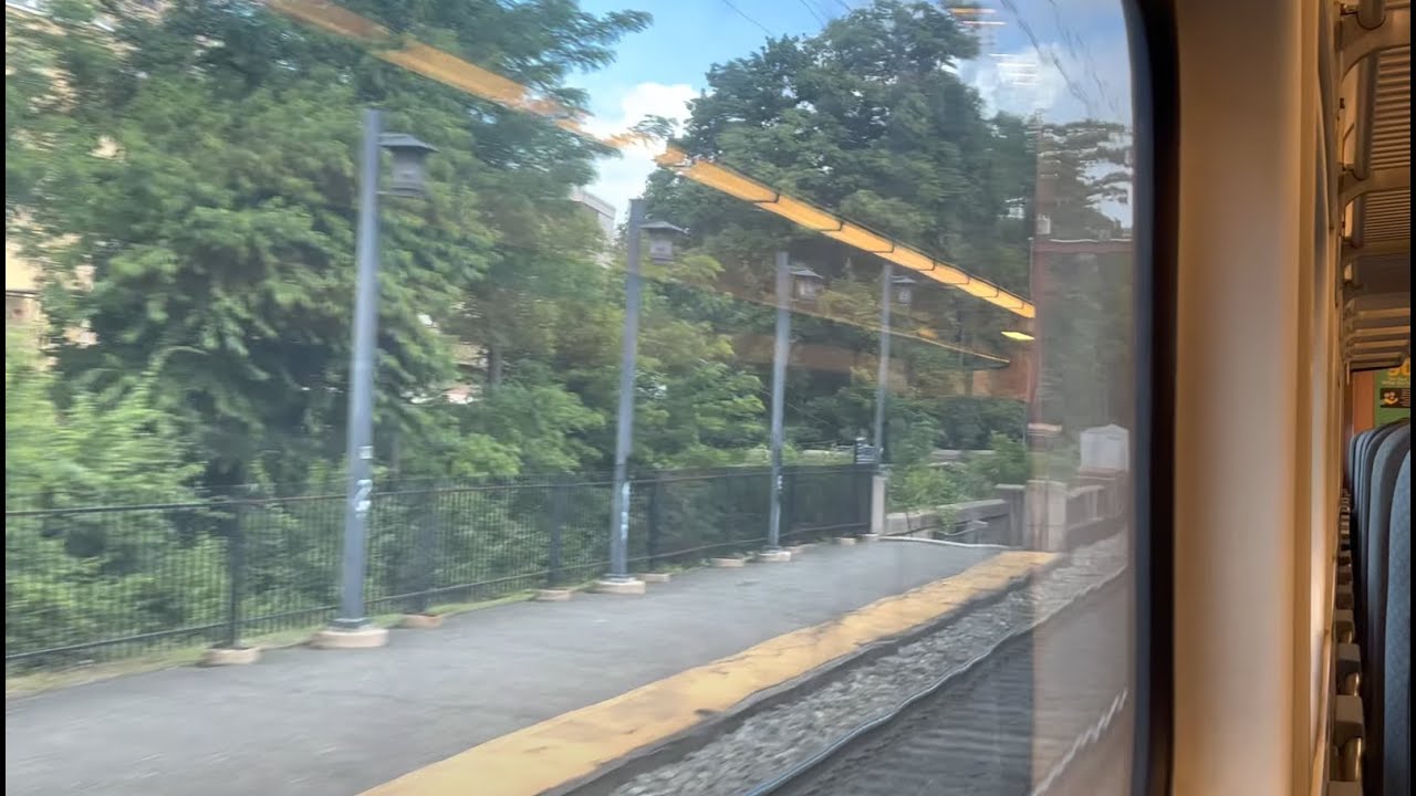 Enjoying a nice train ride on NJ transit from New York Penn station to Montclair State University.