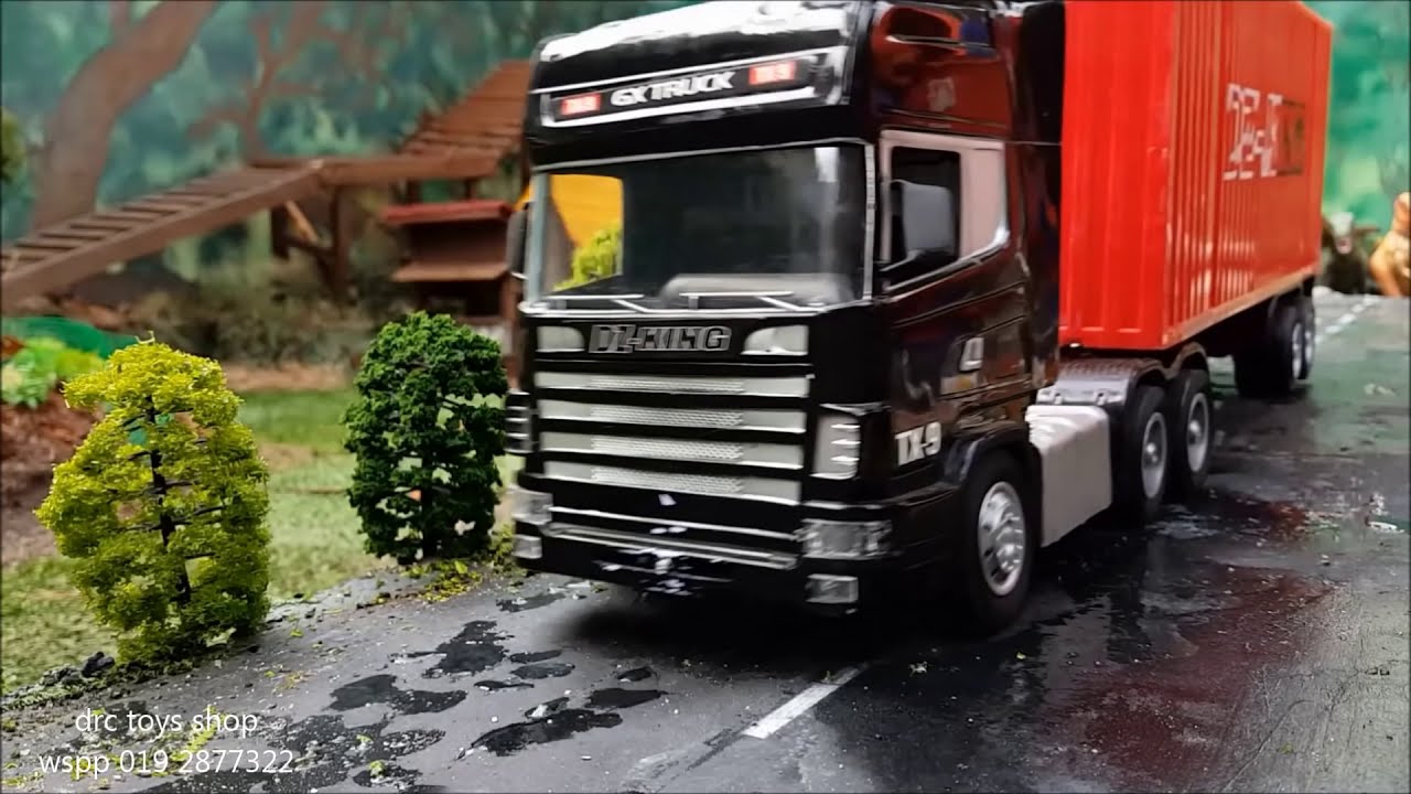gx lorry dz king scania truck accident drc toys