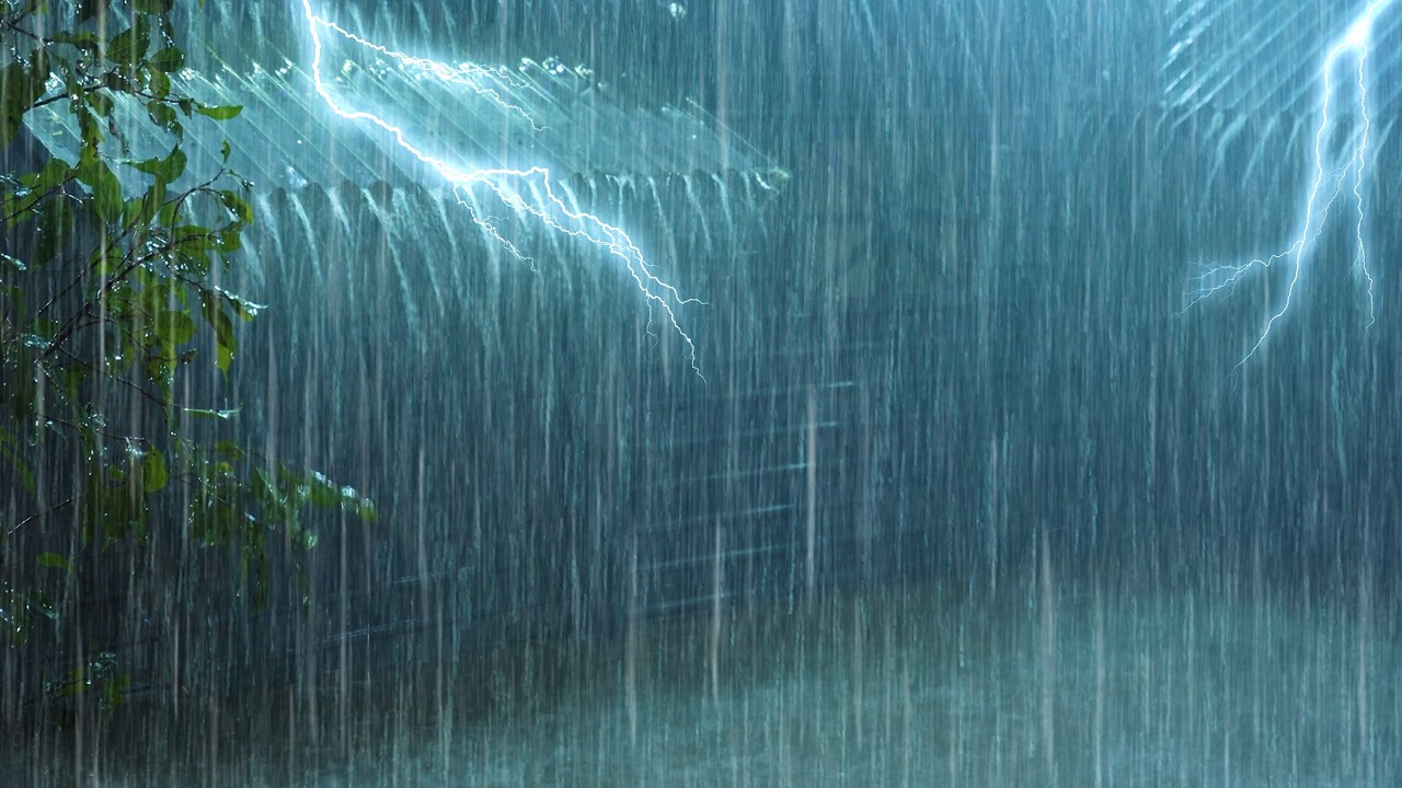 Cure Insomnia with Concussive Storms, Heavy Rain & Powerful Thunder on Peeling Roof