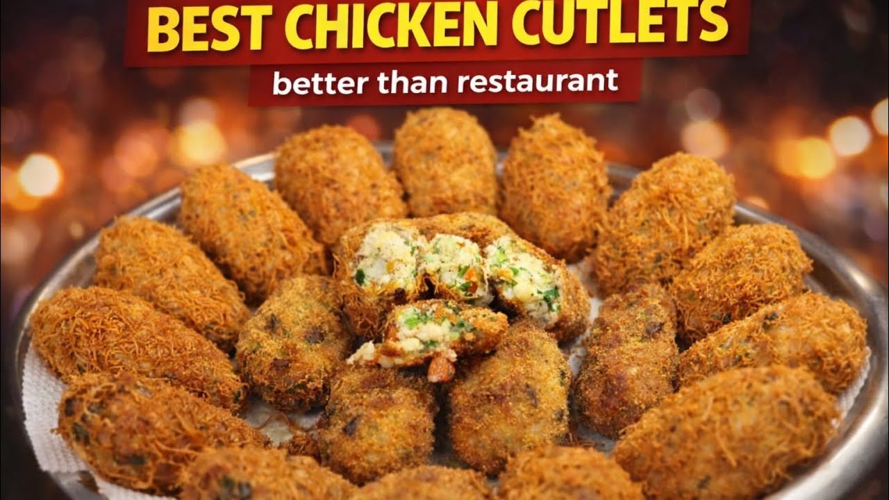 Golden & Juicy Chicken Cutlet Recipe | Easy Homemade Chicken Cutlets | How to Make Chicken Cutlets