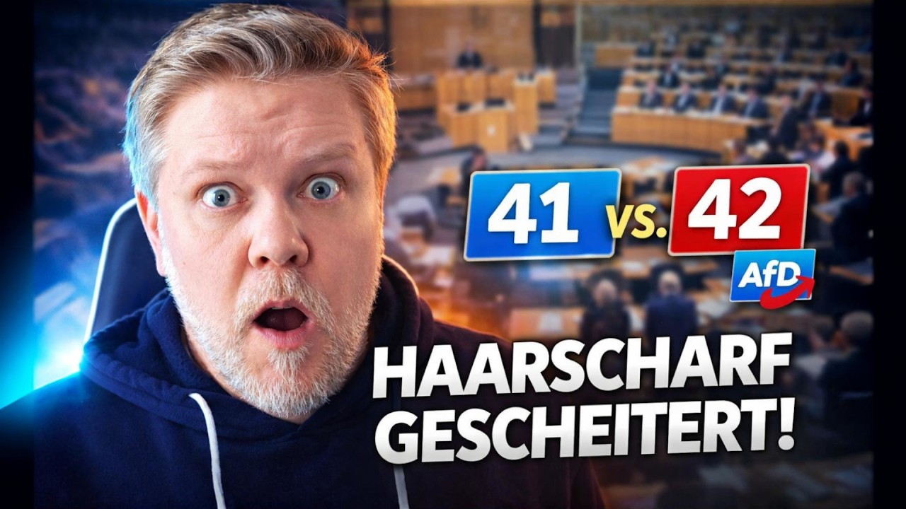 Unglaublich knapp: AfD scheitert HAARSCHARF im Th&uuml;ringer Landtag!