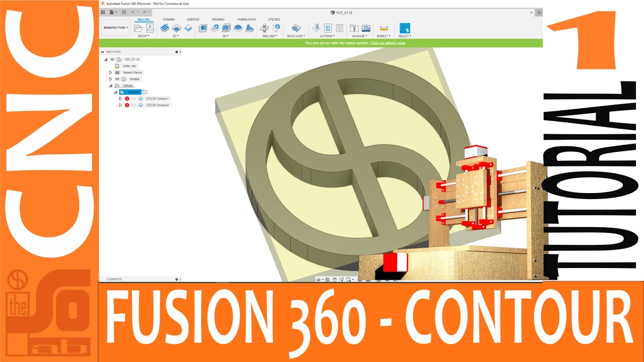 CNC TUTORIAL FUSION 360 - STRATEGIE 2D - CONTOUR