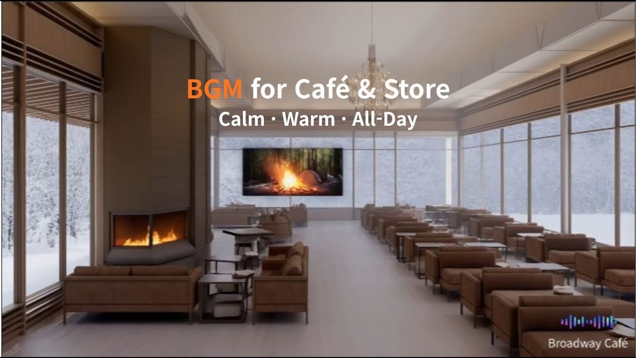Cafe Background Music ☕  Broadway Café New York | Calm Store BGM for Cafés & Shops (3 Hours)