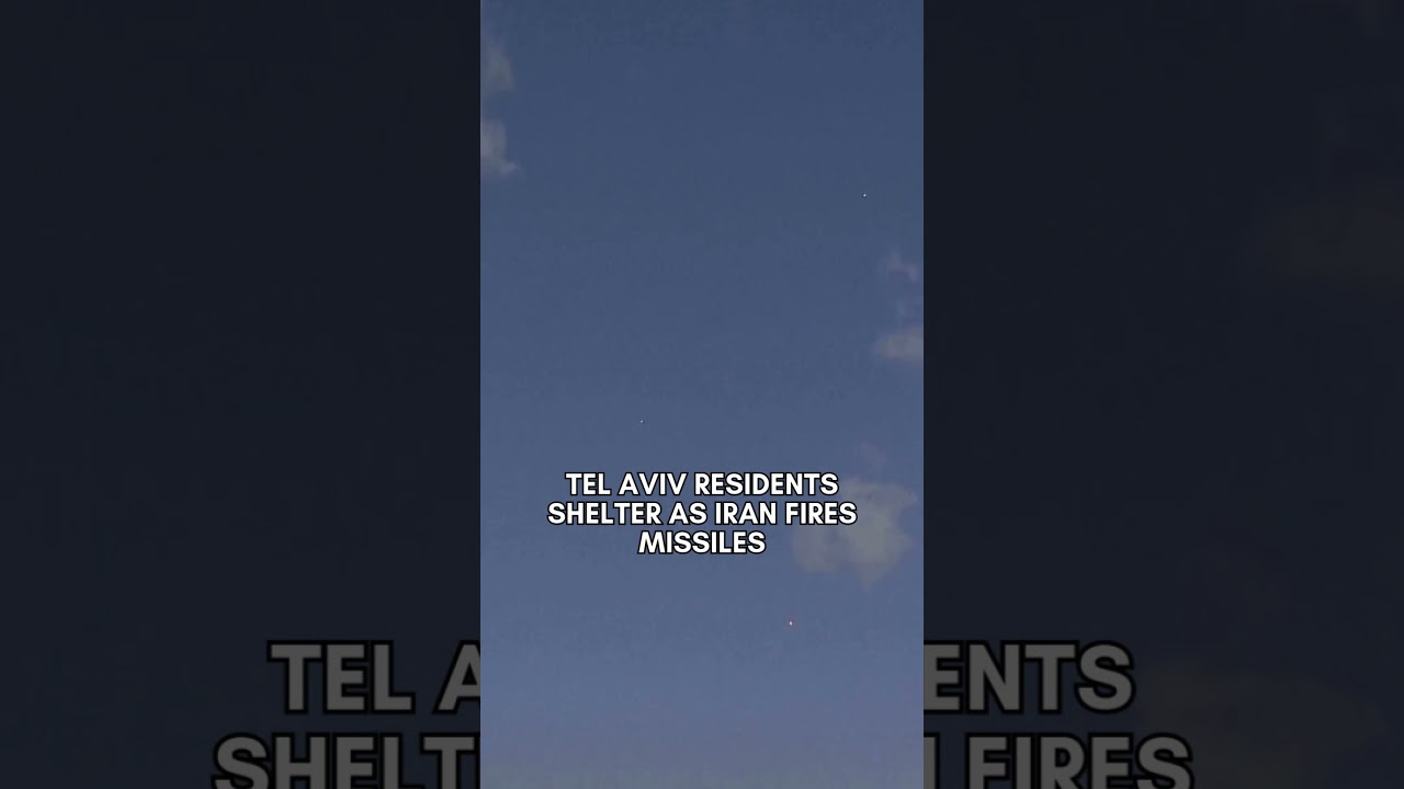 Tel Aviv residents shelter as Iran fires missiles #Iran #Israel #USMilitary #MiddleEastWar