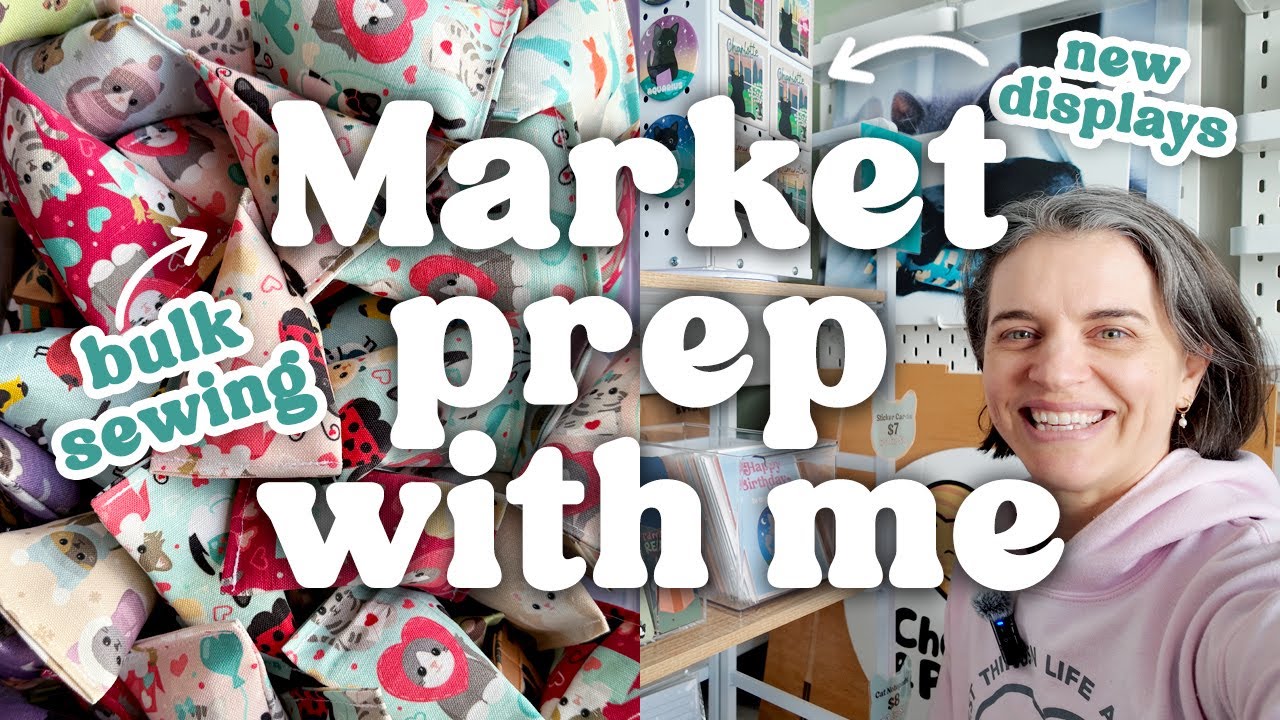 Видеоблог о подготовке к ярмарке! 🐈‍⬛ 🐈 Шитье игрушек для кошек, новые витрины и другие советы дл...