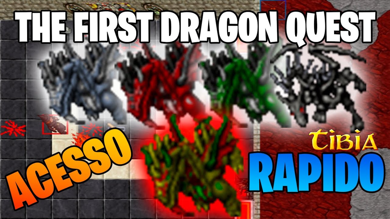 The First Dragon Quest   Forma Mais Facil e Rapido #tibiaglobal #tibia