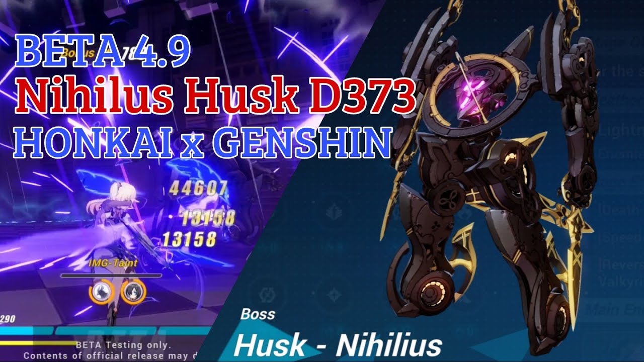[HI3 x Genshin Impact] [BETA 4.9] Defeats Nihilus Husk D373 with Fischl in teams