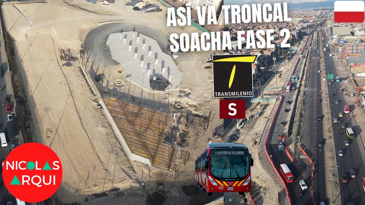 Así va Construcción de Troncal de TransMilenio en Soacha 🇨🇴 - Avance de Obra en Autopista Sur Fase 2