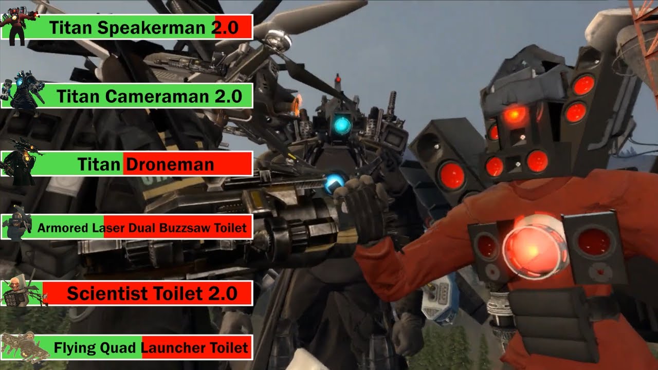 Skibidi Toilet WITH Healthbars and ALL Boss Fights Season 9 (Fanmade)