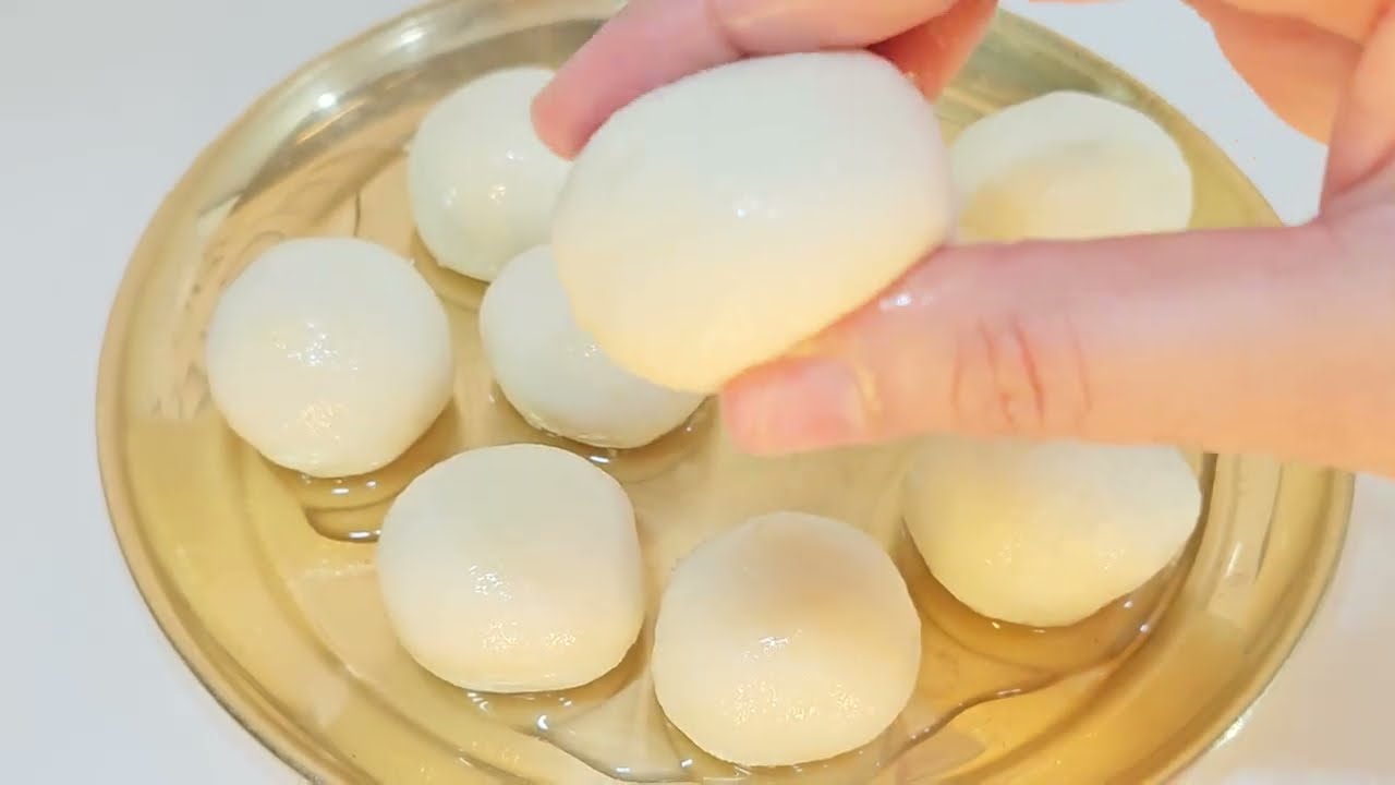 Soft & Spongy White Rasogolla 🤍 #youtubevideo #recipe #thefoodisgood #food #rasogolla #viral