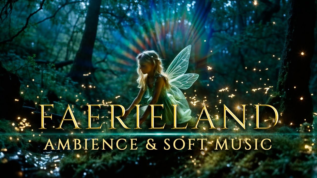 ⋆ ˚🍄🧚‍♀️｡ Fairy Village in the Moonlight Forest 🍁˚｡Soft Fantasy Music  & Ambience 🍄 Nature sounds