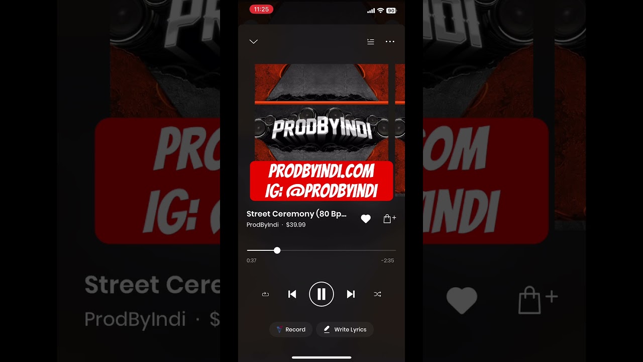 Street Ceremony | Beat | ProdByIndi #shorts #beats #fyp #hiphop #freestylerap #rap #beats4sale