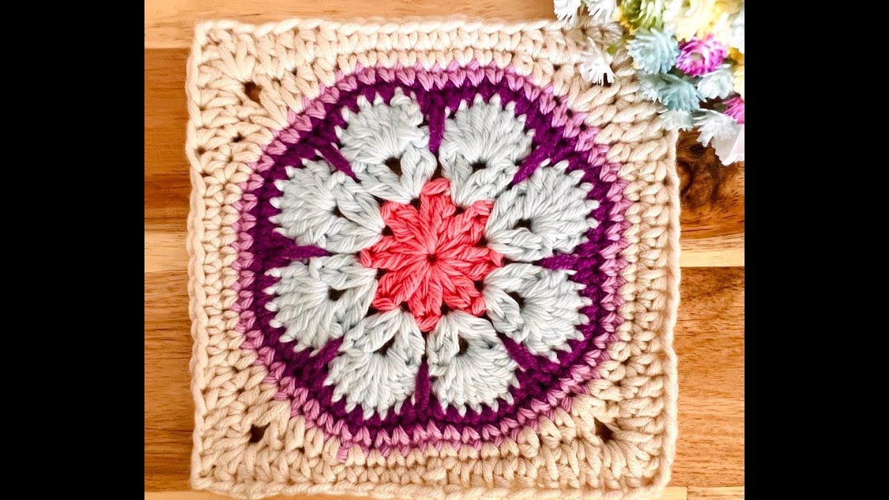 Flor Africana en Cuadro de la Abuela en Crochet 🌸