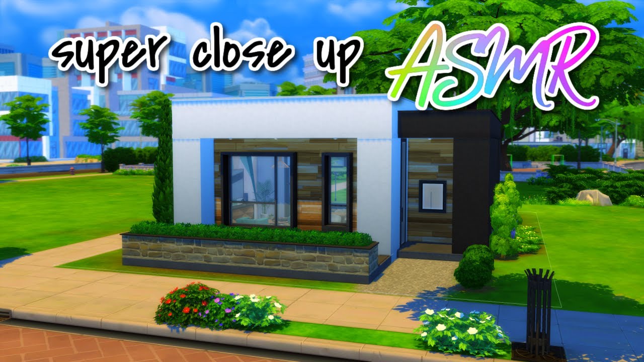 Sims ASMR | Let's decorate a modern house with only custom content! 🏡 Close up whispering