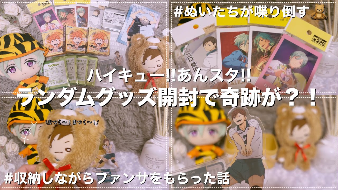 【ハイキュー!!あんスタ】アニメイト┊︎K-BOOKS┊︎あみあみ購入グッズ開封！収納しながら最近のオタ活を爆語り🐯