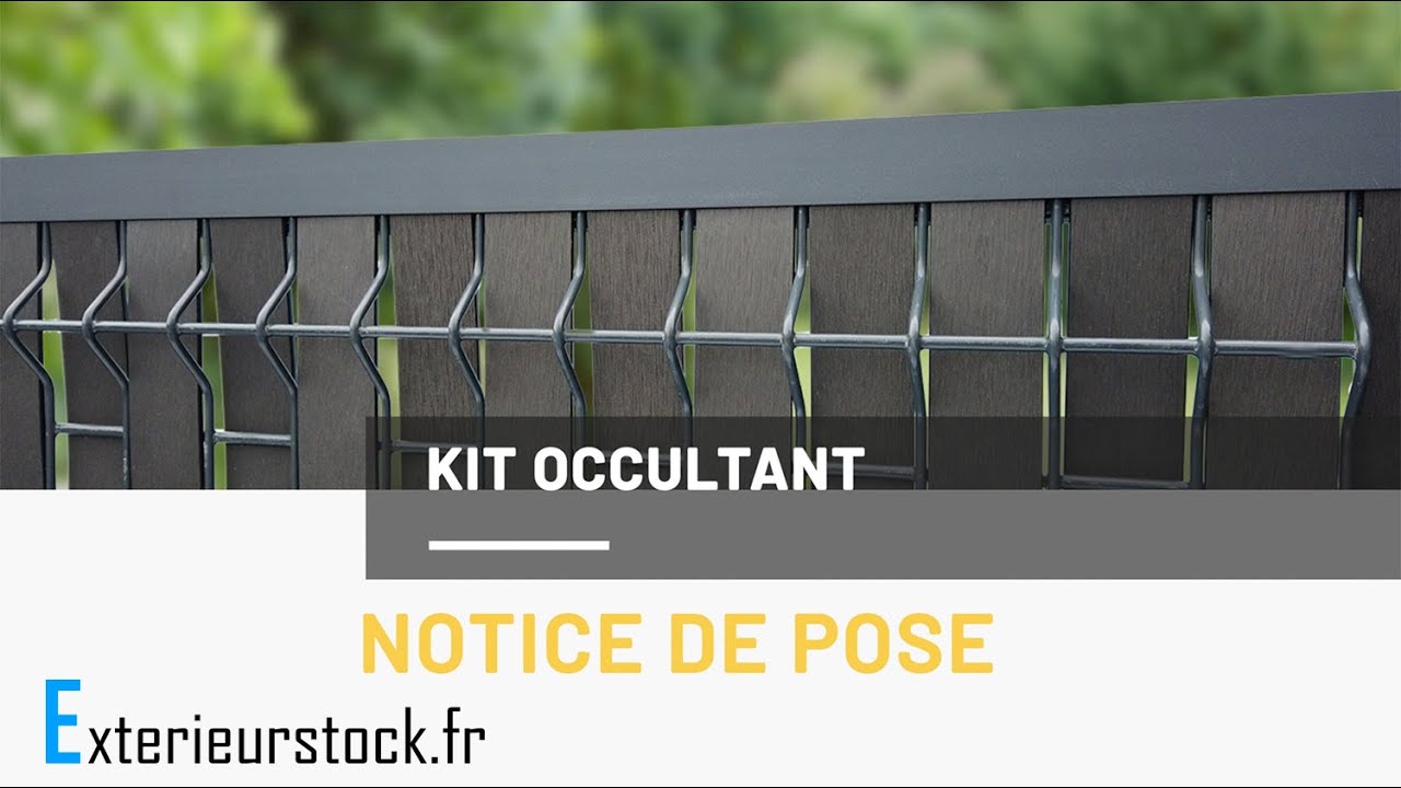 Installation des kits occultants, pose des lattes en bois composite et profils de finition